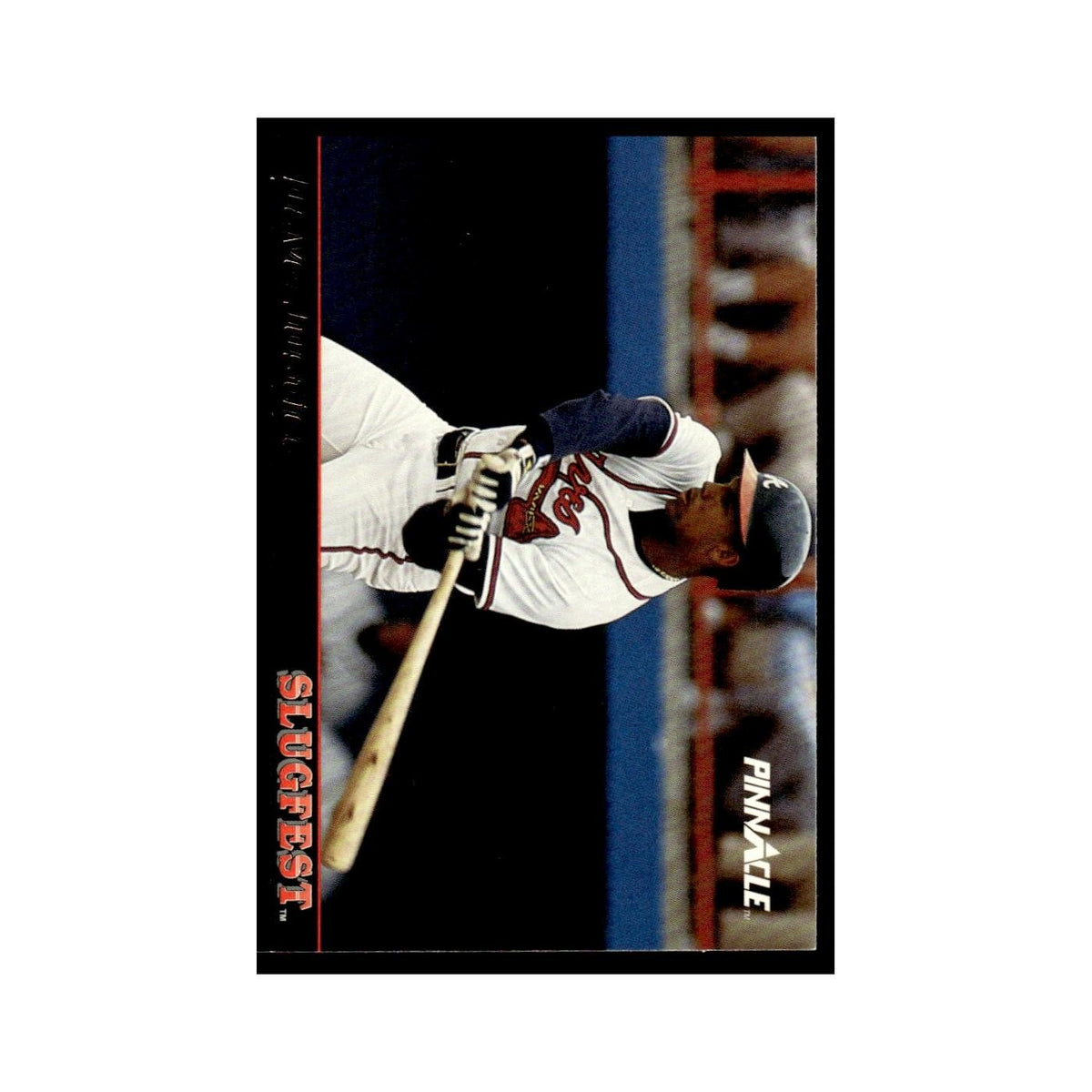 Dave Justice 1992 Pinnacle Slugfest #5 Atlanta Braves Baseball Card NM