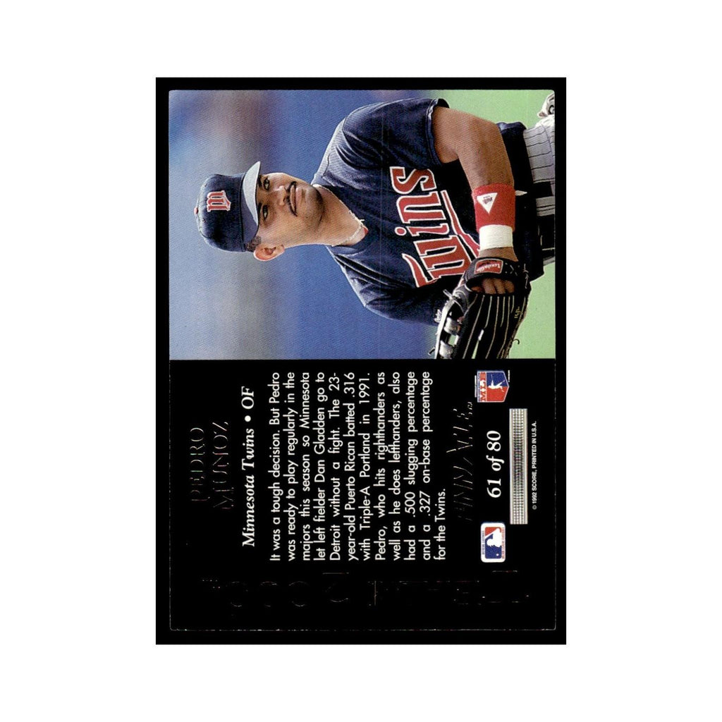 Pedro Munoz 1992 Pinnacle Team 2000 #61 Minnesota Twins Baseball Card NM