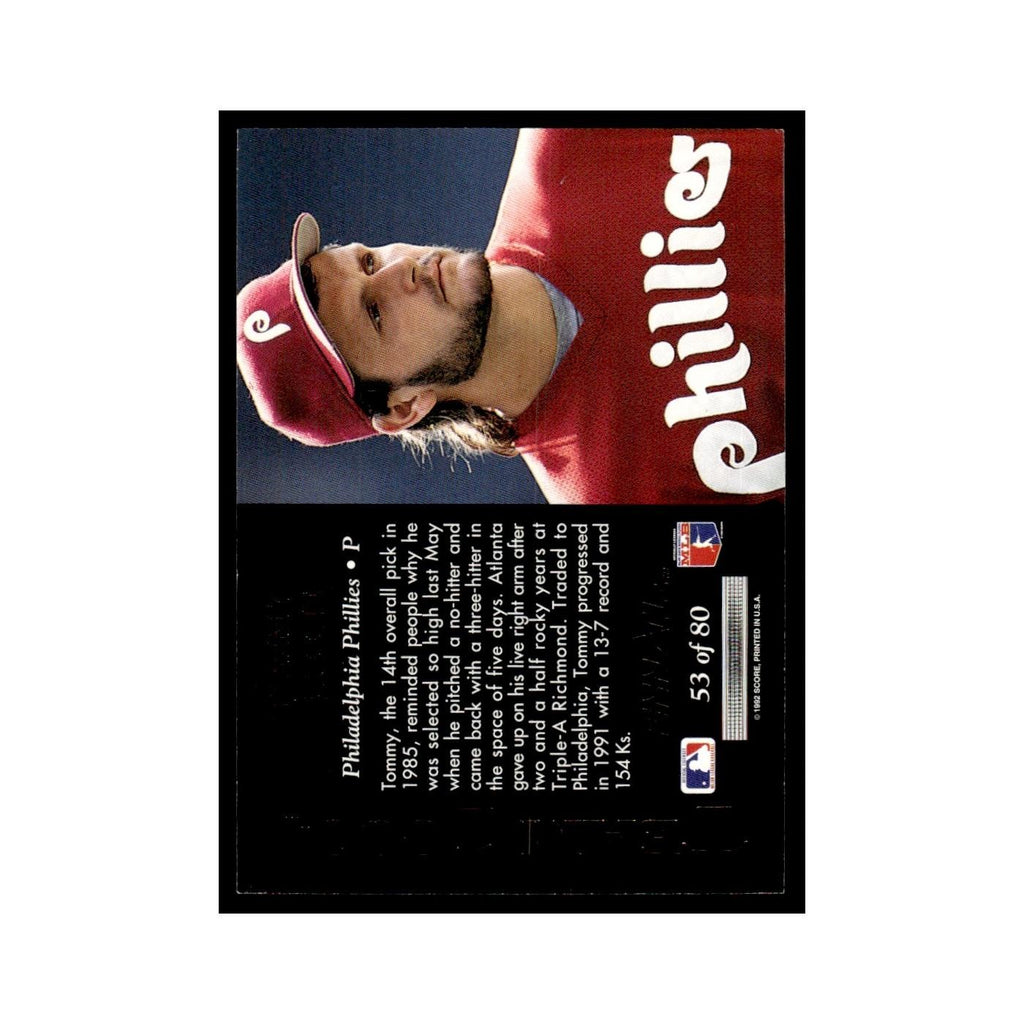 Tommy Greene 1992 Pinnacle Team 2000 #53 Philadelphia Phillies Baseball Card NM