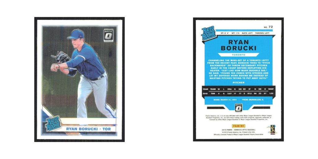 2019 Donruss Optic Ryan Borucki RC Blue Jays #72