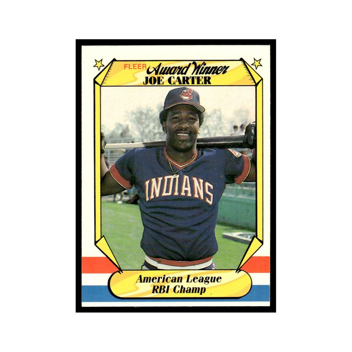 Joe Carter 1987 Fleer Award Winners #8 Cleveland Indians Baseball Card NM