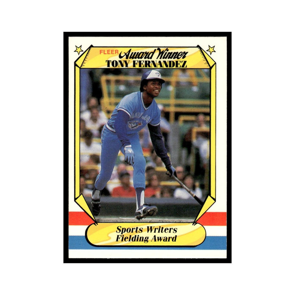 Tony Fernandez 1987 Fleer Award Winners #12 Toronto Blue Jays Baseball Card NM