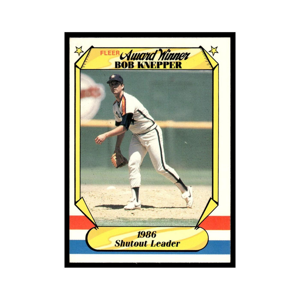 Bob Knepper 1987 Fleer Award Winners #20 Houston Astros Baseball Card NM