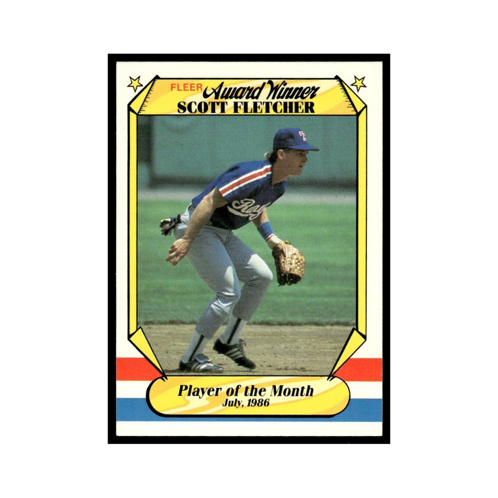 Scott Fletcher 1987 Fleer Award Winners #13 Texas Rangers Baseball Card NM