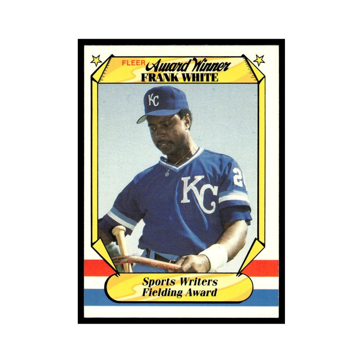 Frank White 1987 Fleer Award Winners #42 Kansas City Royals Baseball Card NM