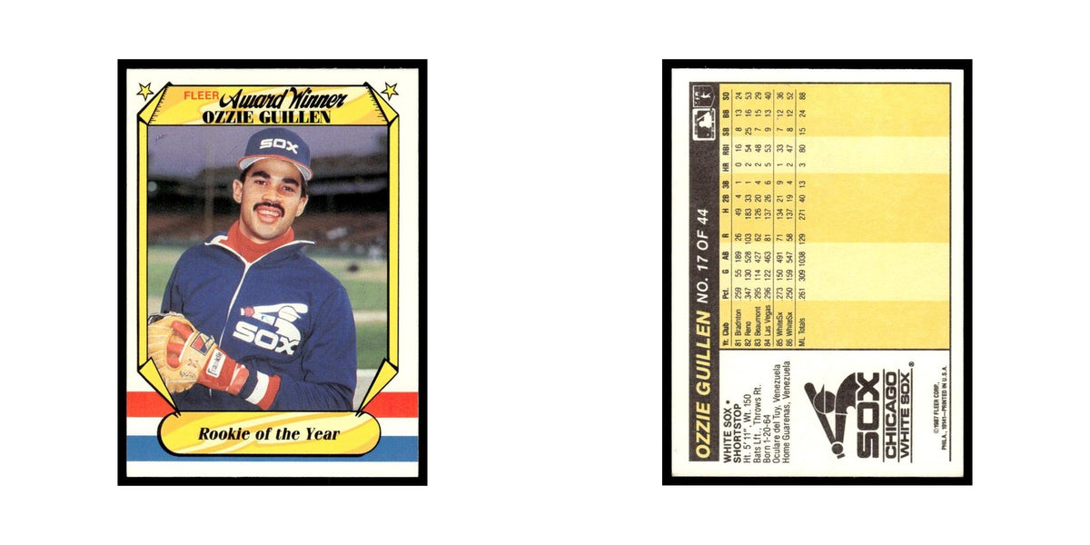 Ozzie Guillen 1987 Fleer Award Winners #17 Chicago White Sox Baseball Card NM