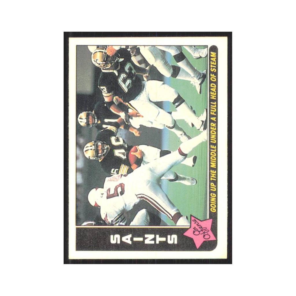 1985 Fleer Going Up the Middle under a Full Head of Steam (Offense) Saints #52