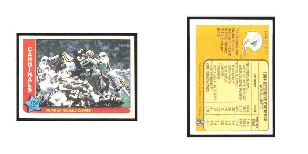 1985 Fleer Piling Up the Ball Carrier (Defense) Cardinals #68