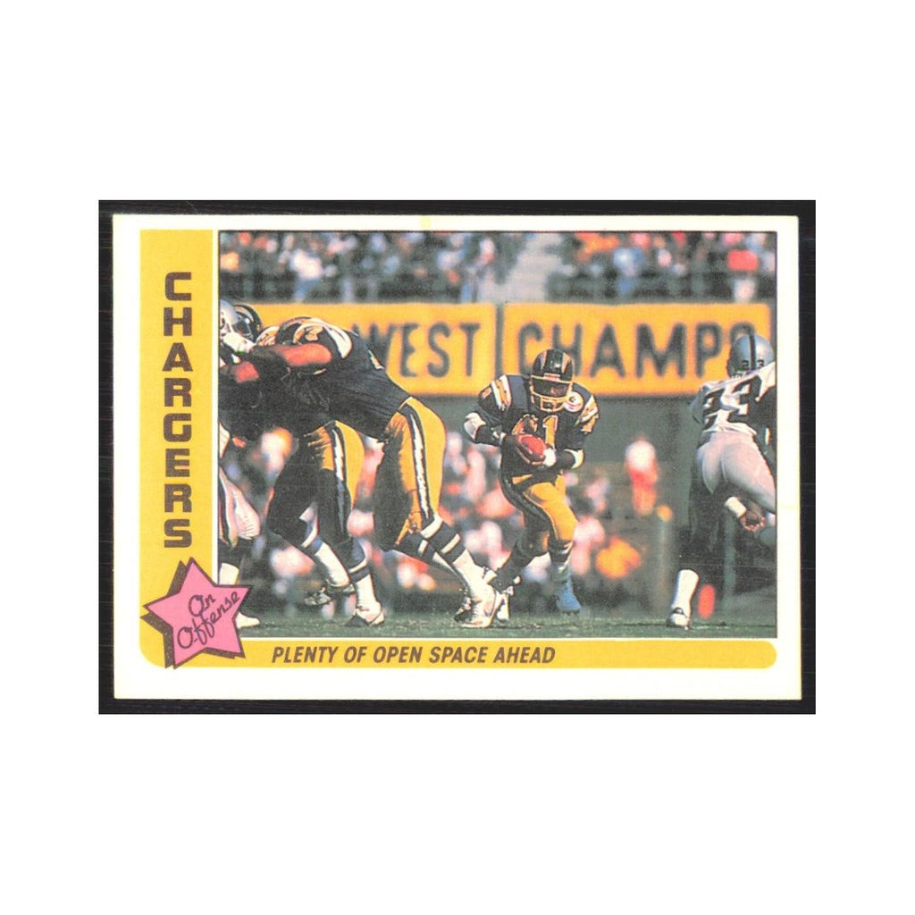 1985 Fleer Plenty of Open Space Ahead (Offense) San Diego Chargers #70