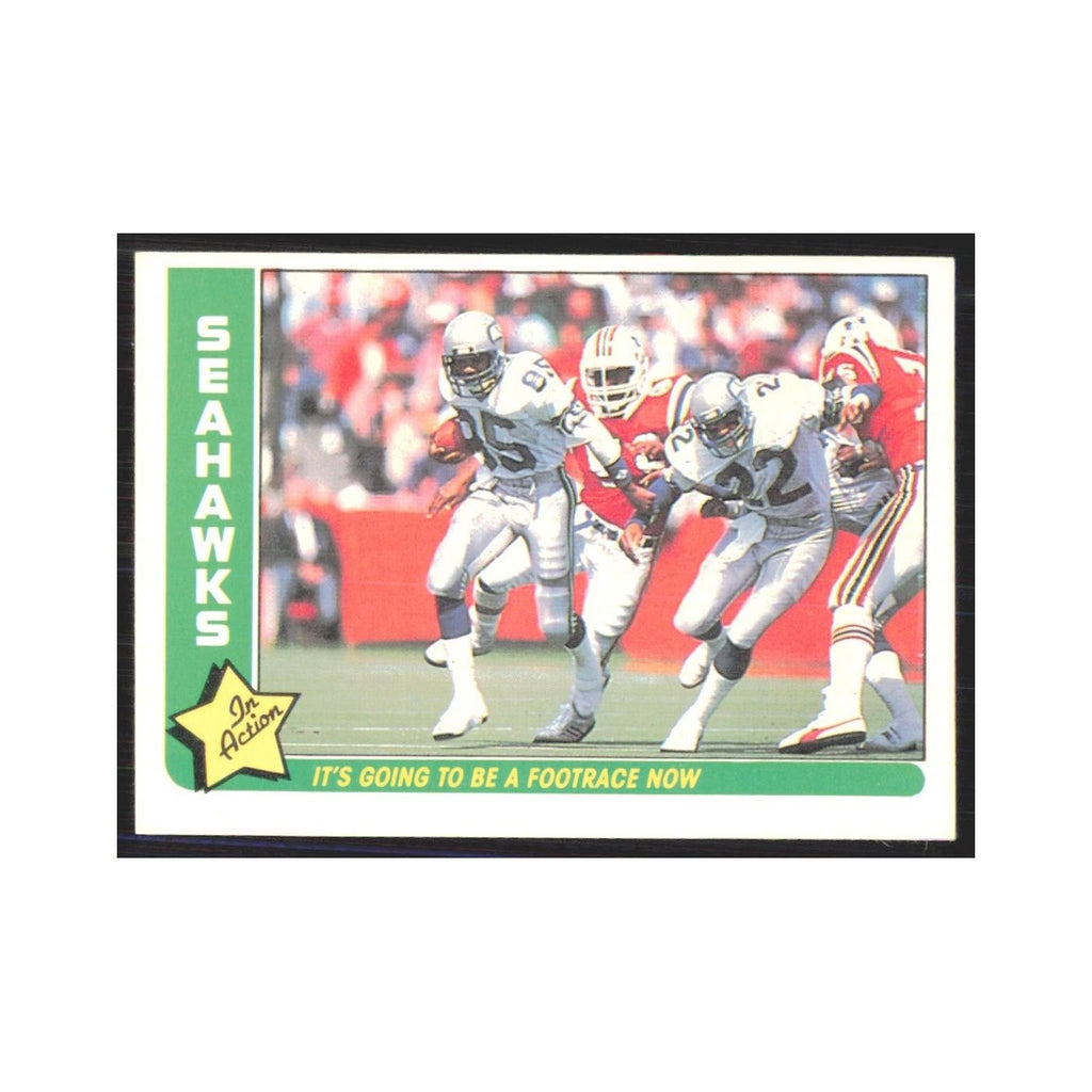 1985 Fleer It's going to be a Footrace Now Seahawks #78