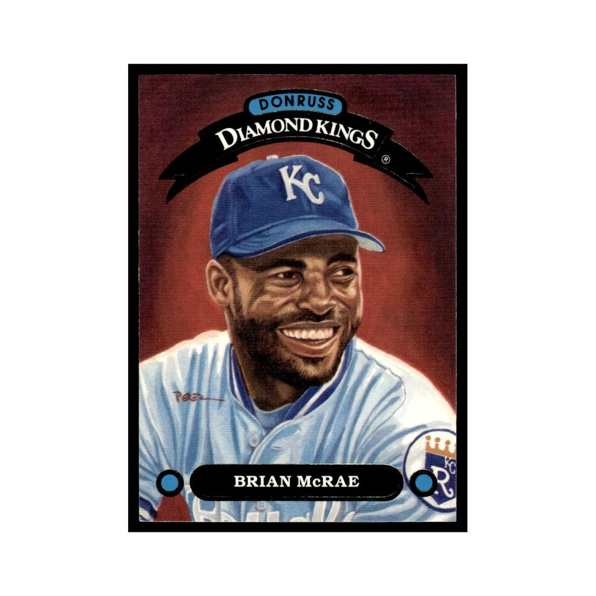 Brian McRae 1992 Donruss Diamond Kings #DK-16 Kansas City Royals NM