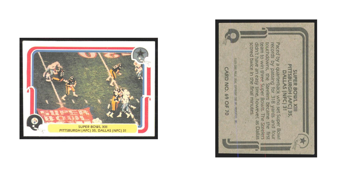 1980 Fleer Super Bowl XIII Pittsburgh Steelers/Dallas #69