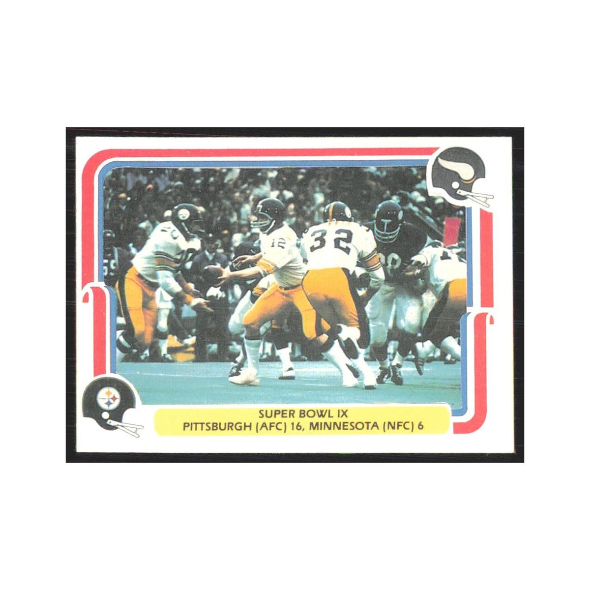1980 Fleer Super Bowl IX Pittsburgh Steelers/Minnesota #65