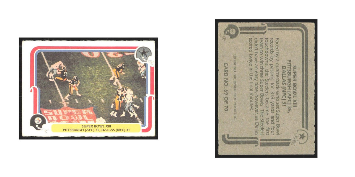 1980 Fleer Super Bowl XIII Pittsburgh Steelers/Dallas #69
