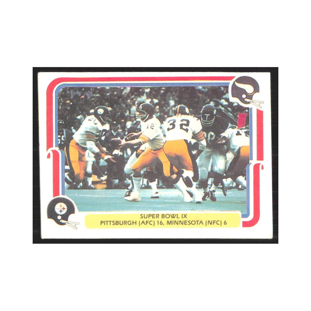 1980 Fleer Super Bowl IX Pittsburgh Steelers/Minnesota #65.0