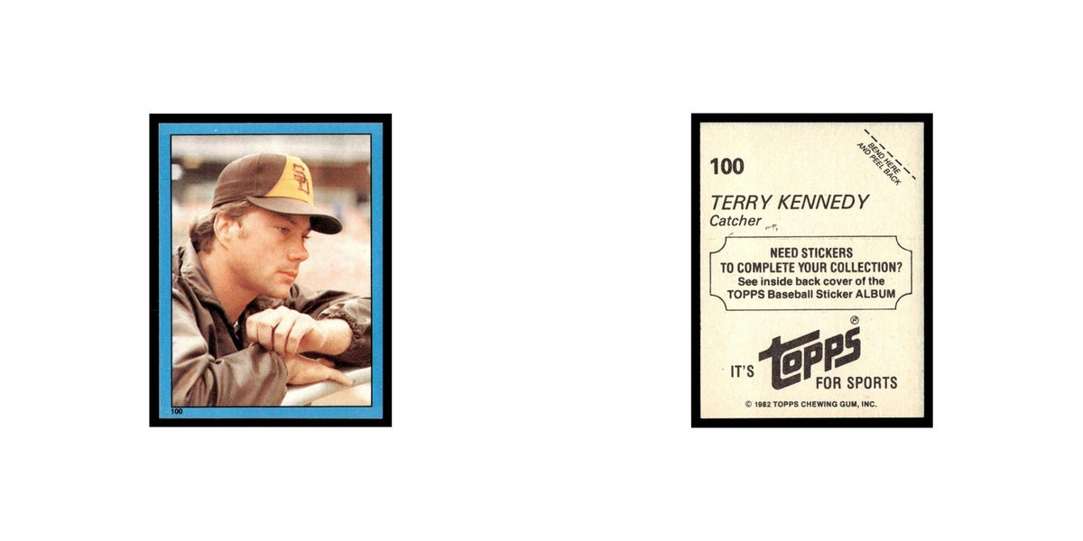 Terry Kennedy 1982 Topps Stickers #100 San Diego Padres Baseball Card NM