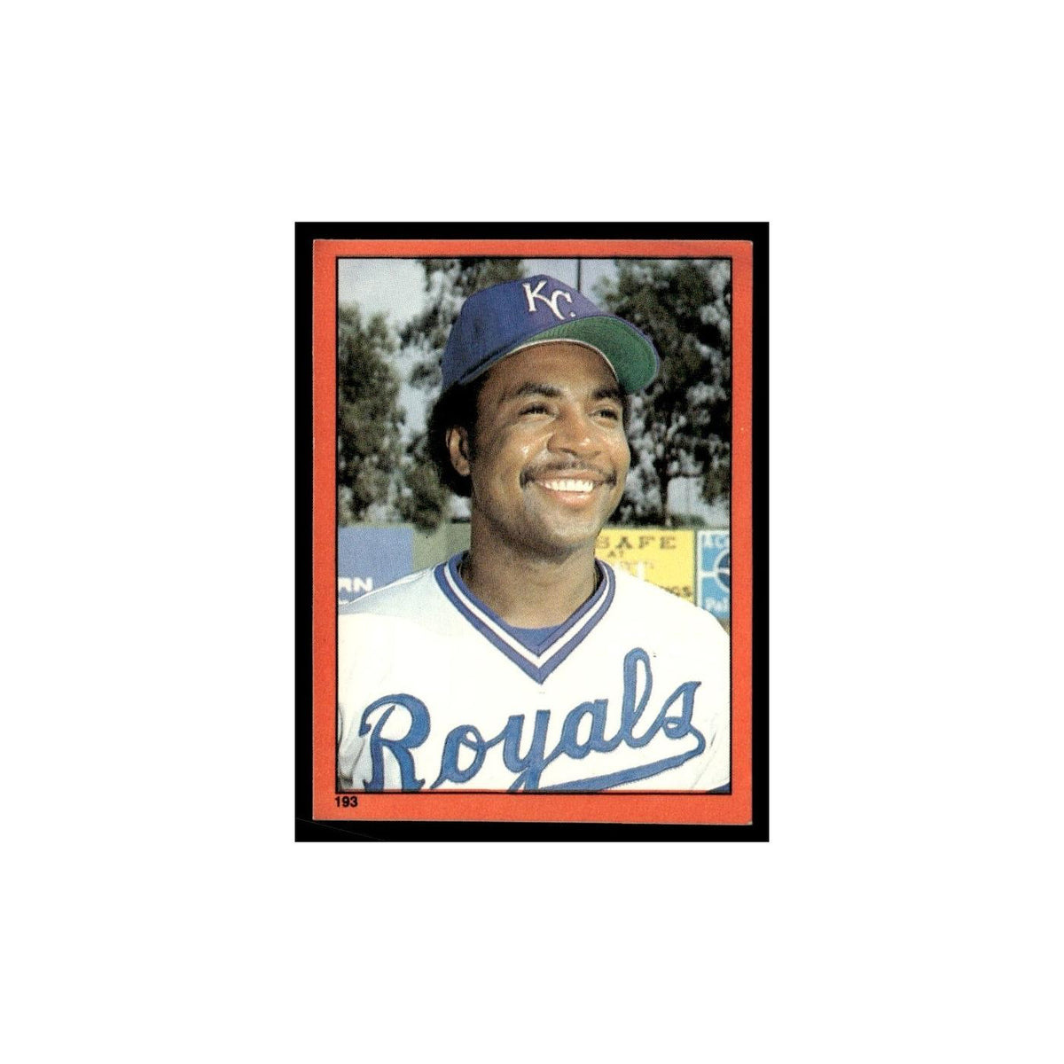 Frank White 1982 Topps Stickers #193 Kansas City Royals Baseball Card NM