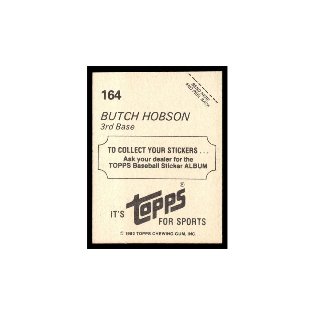 Butch Hobson 1982 Topps Stickers #164 California Angels Baseball Card NM