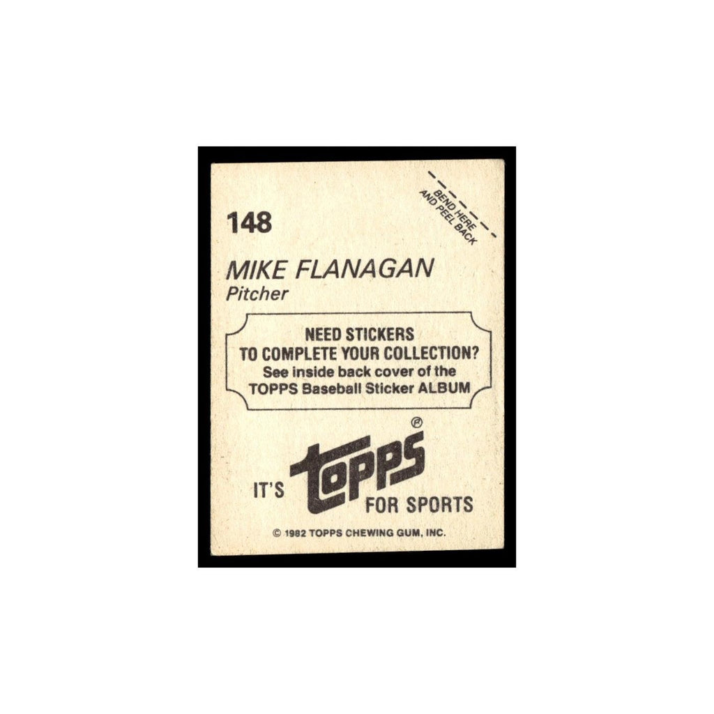 Mike Flanagan 1982 Topps Stickers #148 Baltimore Orioles Baseball Card NM