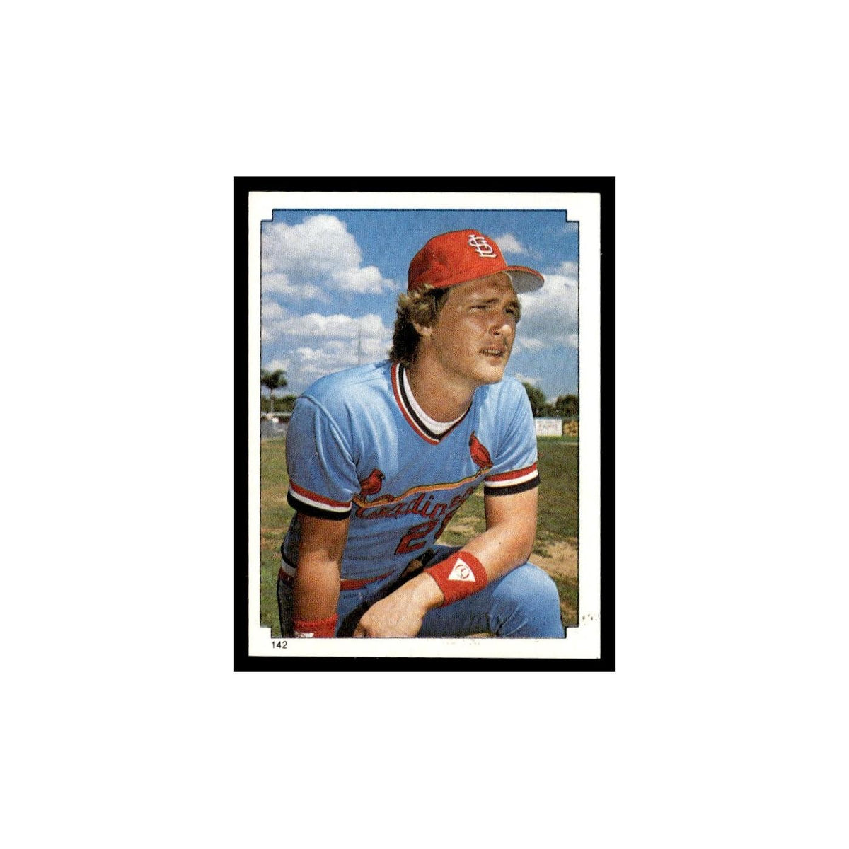 Tom Herr 1984 Topps Stickers #142 St. Louis Cardinals Baseball Card NM