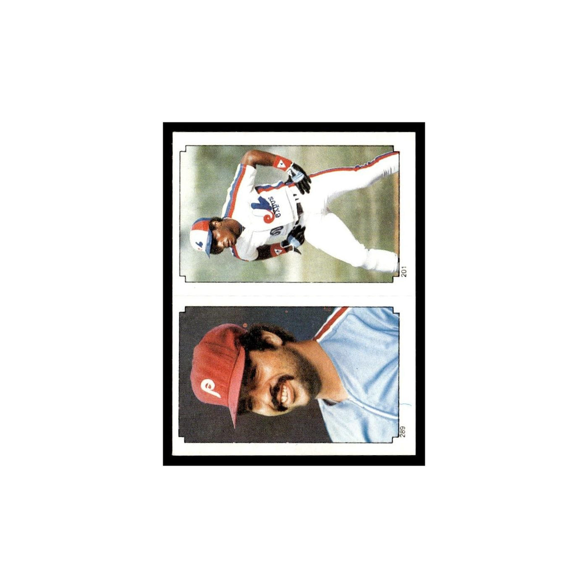 Tim Raines Al Holland 1984 Topps Stickers #201/289 Baseball Card NM