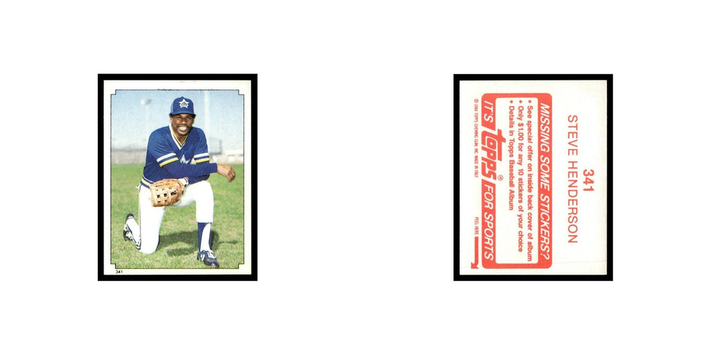 Steve Henderson 1984 Topps Stickers #341 Seattle Mariners Baseball Card NM