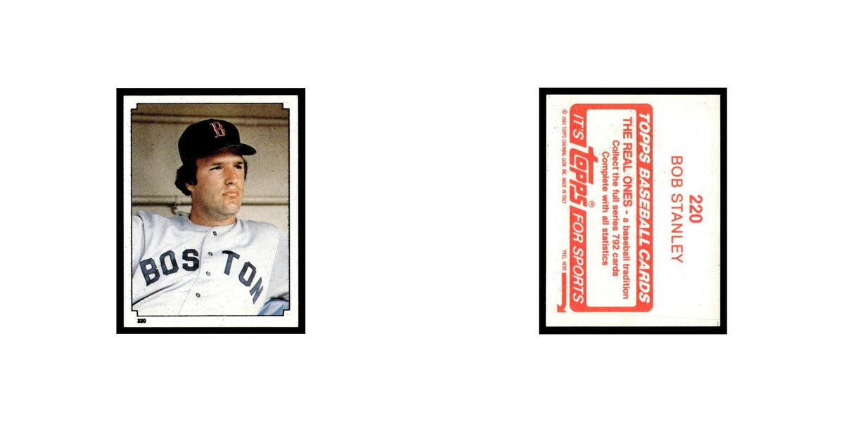 Bob Stanley 1984 Topps Stickers #220 Boston Red Sox Baseball Card NM