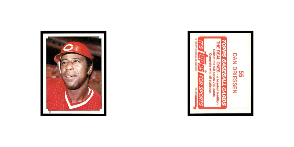 Dan Driessen 1984 Topps Stickers #55 Cincinnati Reds Baseball Card NM