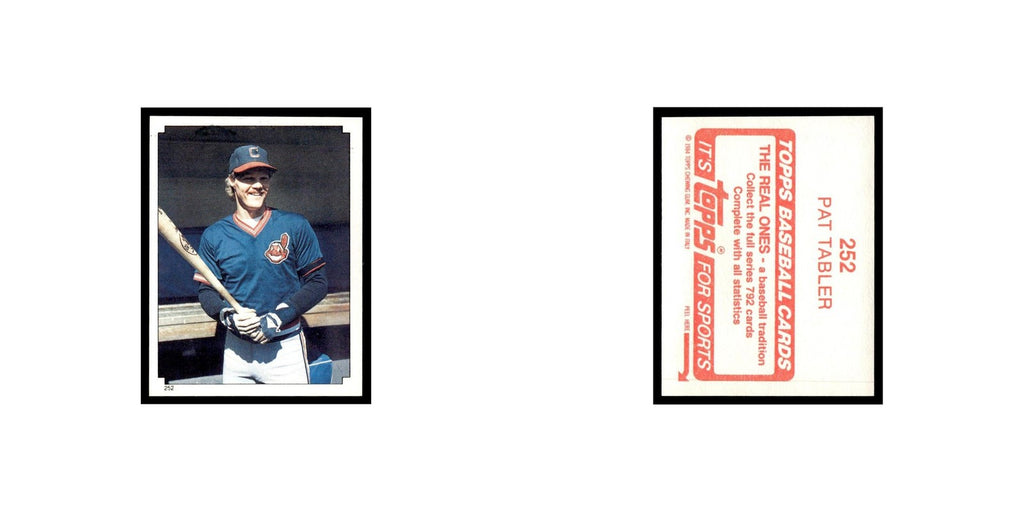 Pat Tabler 1984 Topps Stickers #252 Cleveland Indians Baseball Card NM