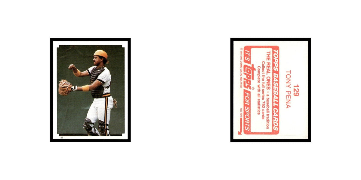 Tony Pena 1984 Topps Stickers #129 Pittsburgh Pirates Baseball Card NM