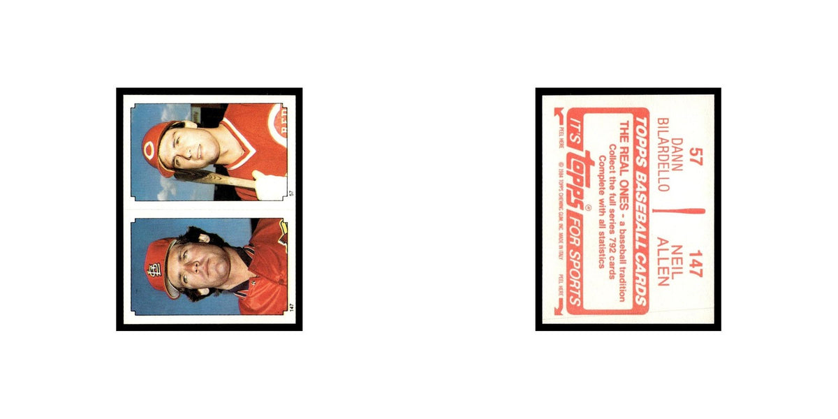 Dann Bilardello Neil Allen 1984 Topps Stickers #57/147 Baseball Card NM