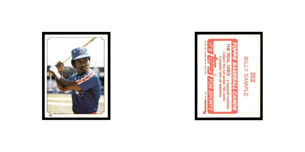 Billy Sample 1984 Topps Stickers #352 Texas Rangers Baseball Card NM