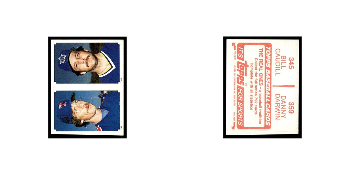Bill Caudill Danny Darwin 1984 Topps Stickers #345/359 Baseball Card NM
