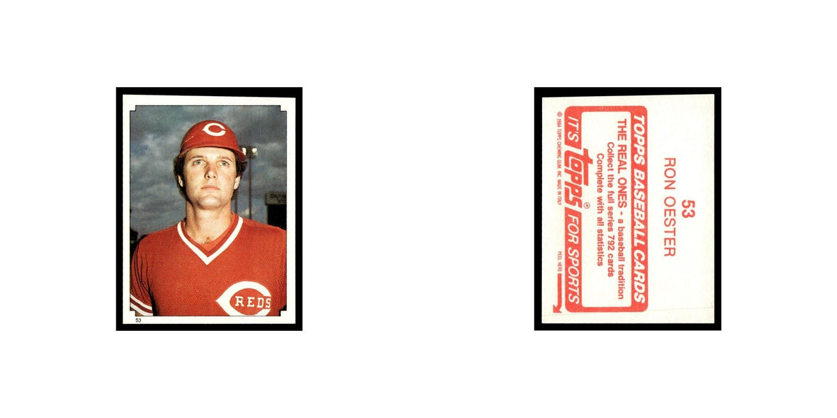 Ron Oester 1984 Topps Stickers #53 Cincinnati Reds Baseball Card NM