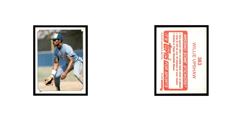Willie Upshaw 1984 Topps Stickers #363 Toronto Blue Jays Baseball Card NM