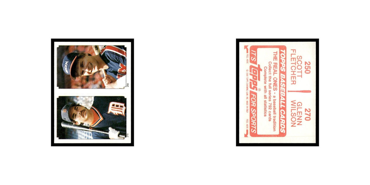 Scott Fletcher Glenn Wilson 1984 Topps Stickers #250/270 Baseball Card NM
