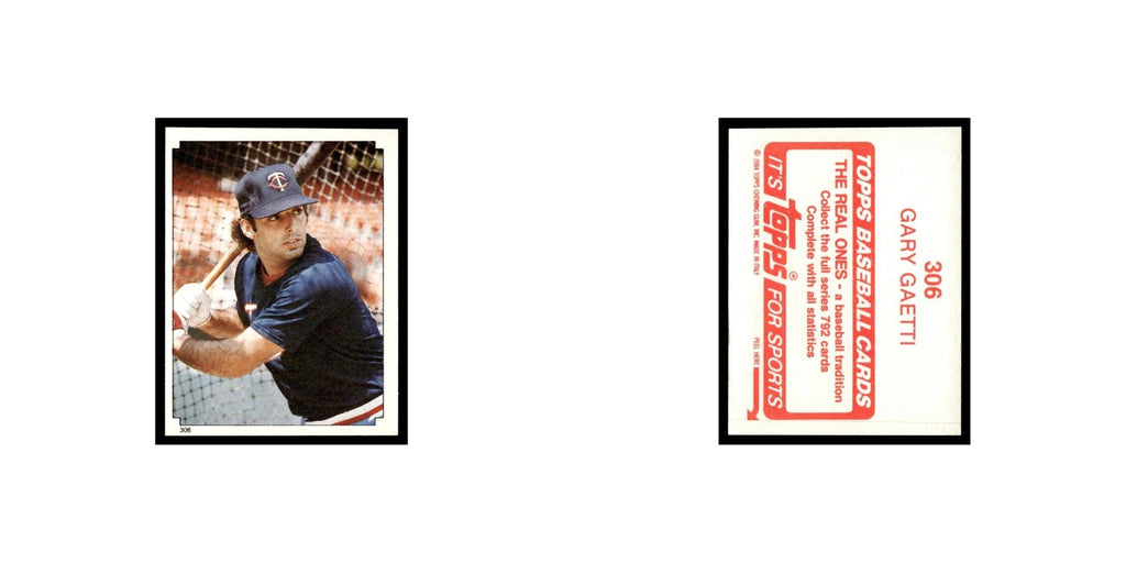 Gary Gaetti 1984 Topps Stickers #306 Minnesota Twins Baseball Card NM