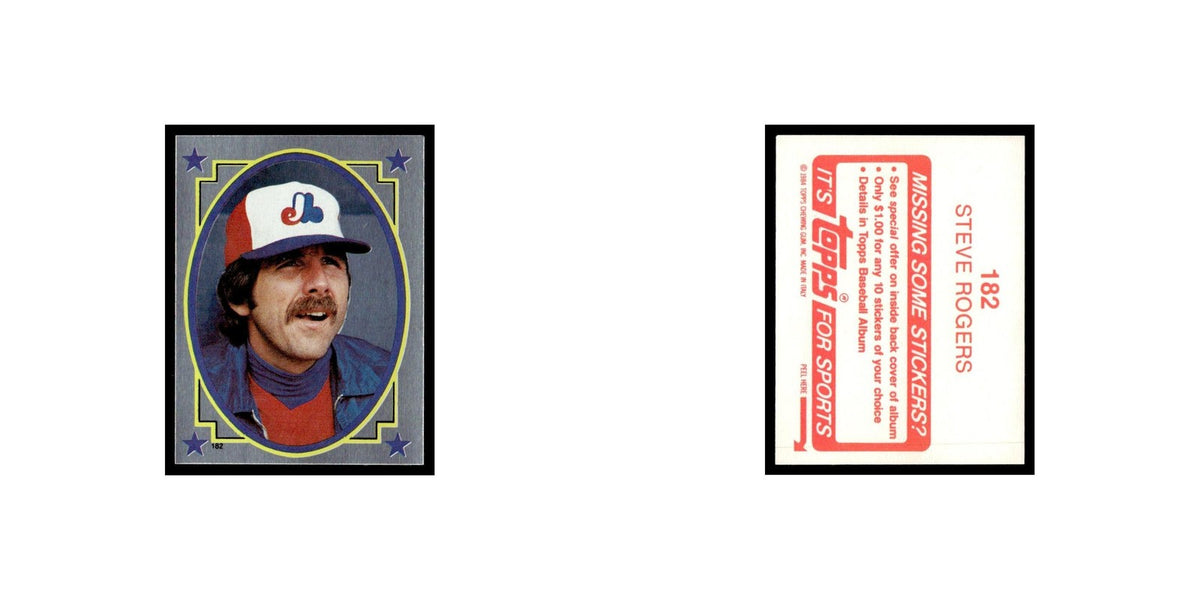 Steve Rogers 1984 Topps Stickers #182 Montreal Expos Baseball Card NM
