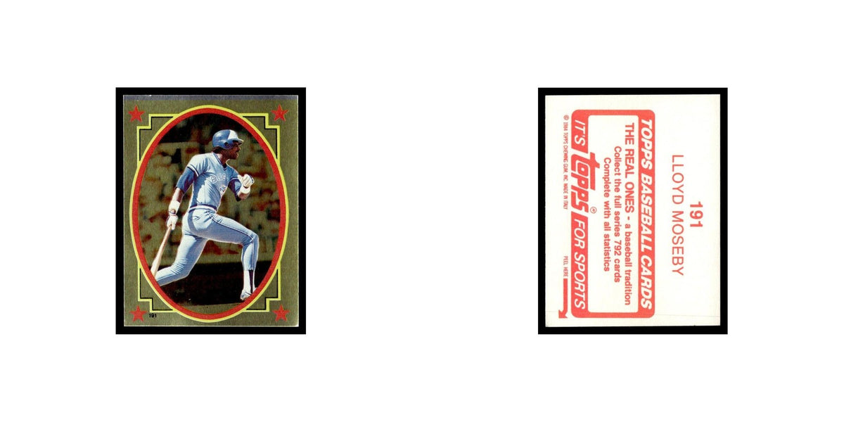 Lloyd Moseby 1984 Topps Stickers #191 Toronto Blue Jays Baseball Card NM