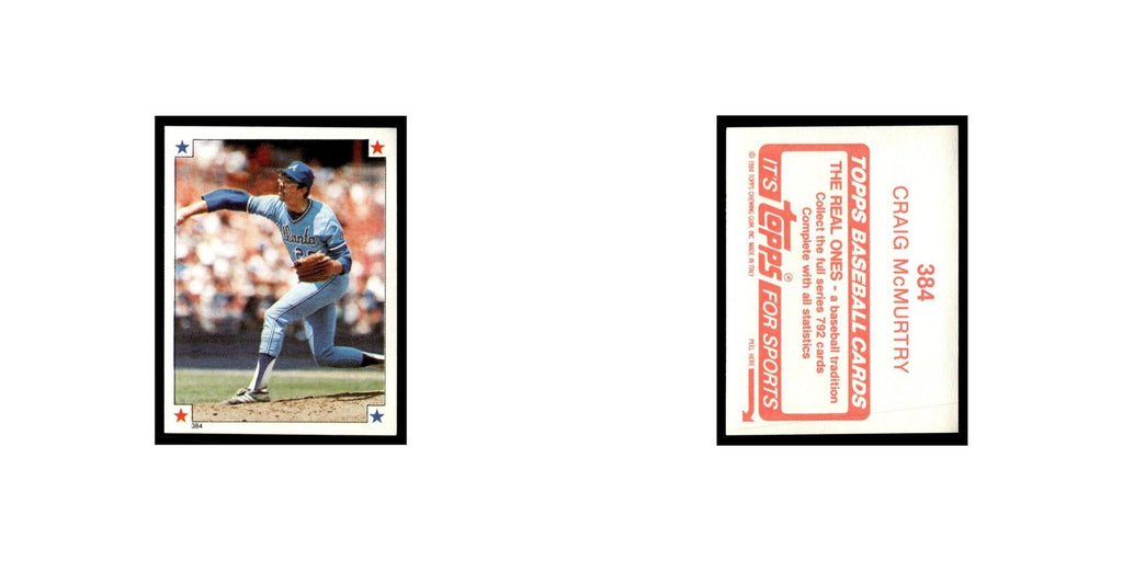 Craig McMurtry 1984 Topps Stickers #384 Atlanta Braves Baseball Card NM