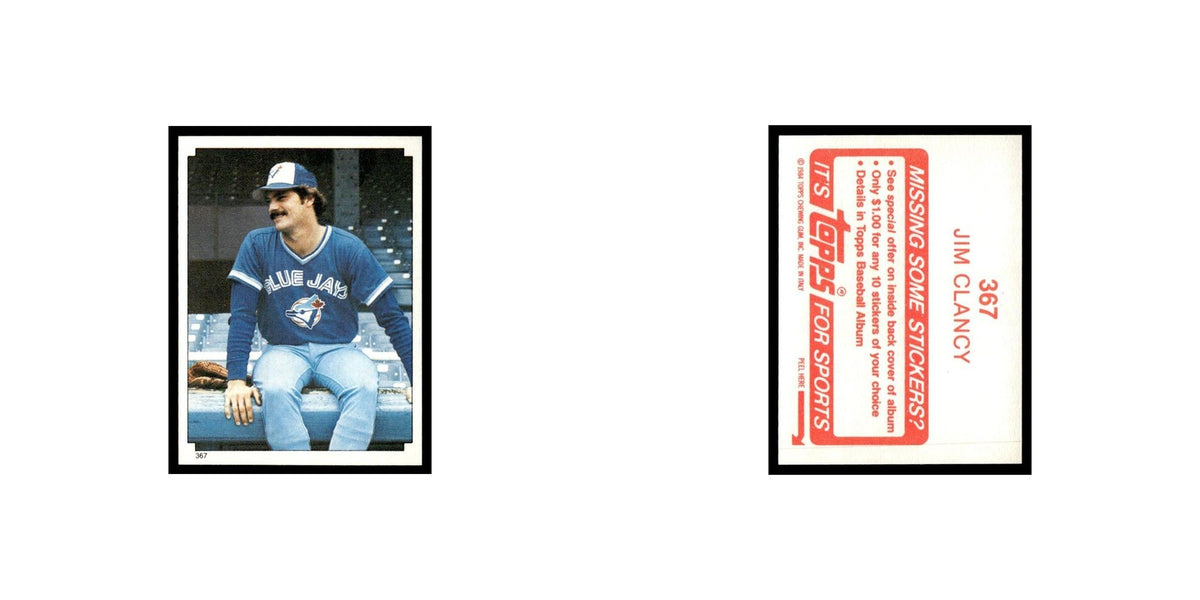 Jim Clancy 1984 Topps Stickers #367 Toronto Blue Jays Baseball Card NM