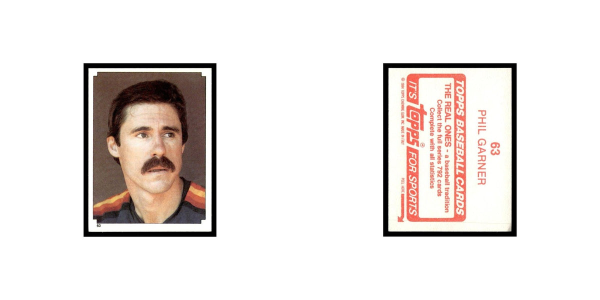 Phil Garner 1984 Topps Stickers #63 Houston Astros Baseball Card NM