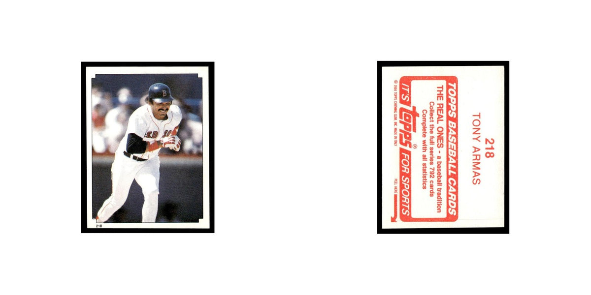 Tony Armas 1984 Topps Stickers #218 Boston Red Sox Baseball Card NM