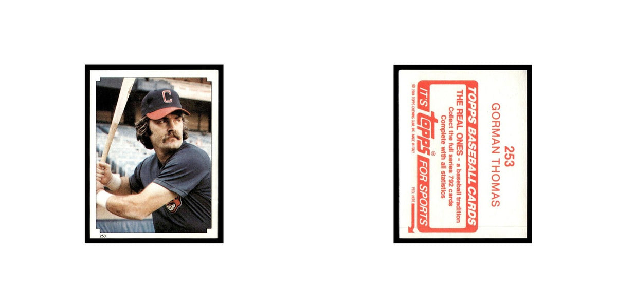Gorman Thomas 1984 Topps Stickers #253 Cleveland Indians Baseball Card NM