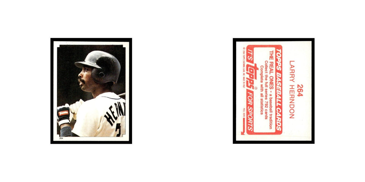 Larry Herndon 1984 Topps Stickers #264 Detroit Tigers Baseball Card NM