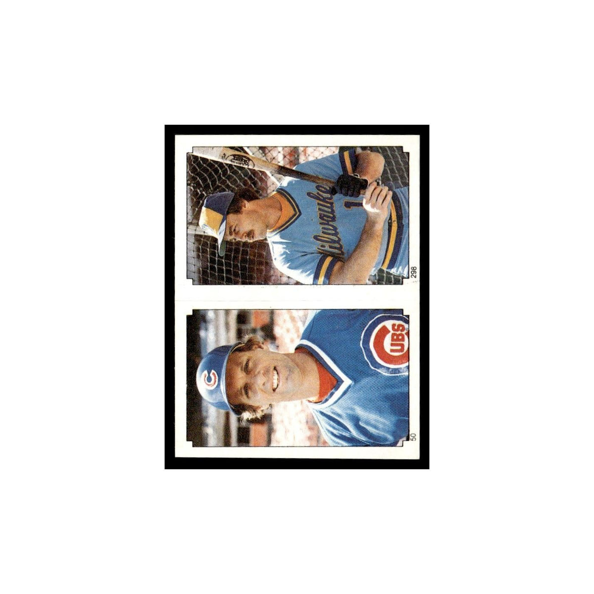 Jim Gantner Jay Johnstone 1984 Topps Stickers #298/50 Baseball Card NM