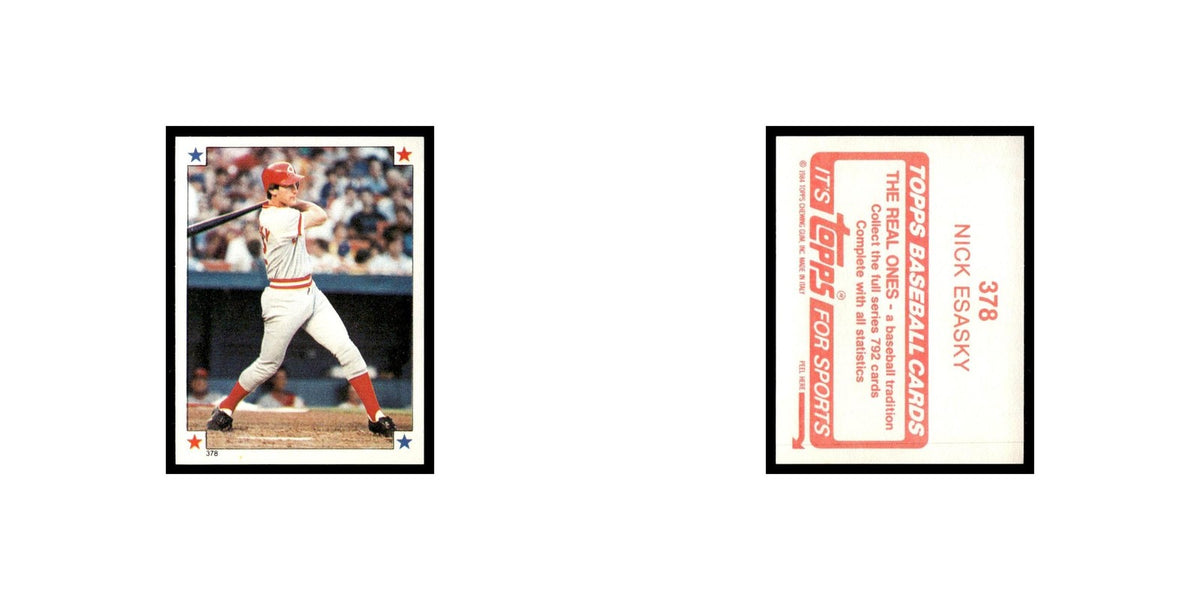 Nick Esasky 1984 Topps Stickers #378 Cincinnati Reds Baseball Card NM