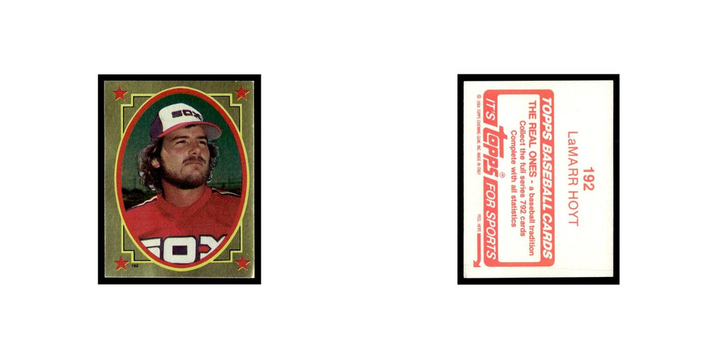LaMarr Hoyt 1984 Topps Stickers #192 Baseball Card NM