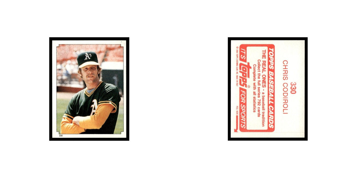 Chris Codiroli 1984 Topps Stickers #330 Oakland Athletics Baseball Card NM