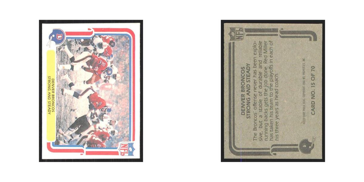 1980 Fleer Strong and Steady Broncos #15